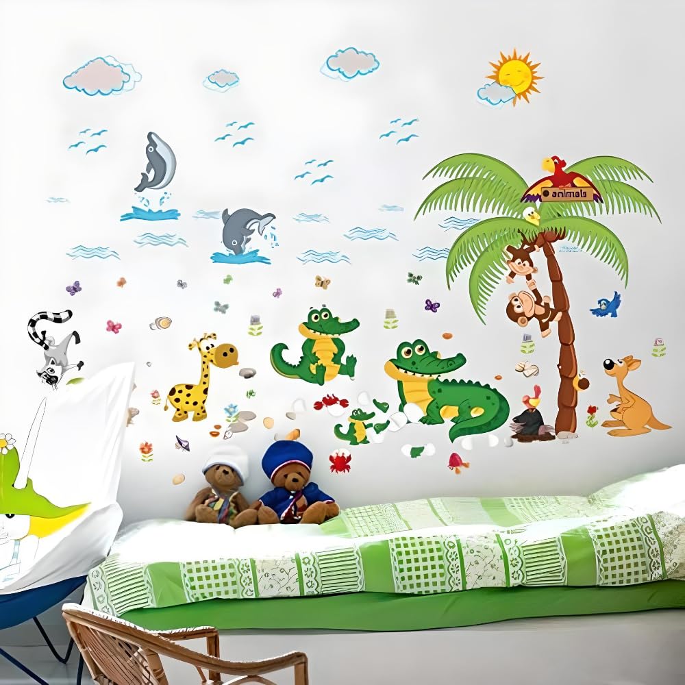 JAAMSO ROYALS Wall Stickers for Kids, Wall Stickers for Kids Room, Kids Wall Stickers for Kids Room, Kids Room Wall Sticker (Dinding Animal Park) (B08KWH7P67) Amazon Price History, Amazon Price Tracker