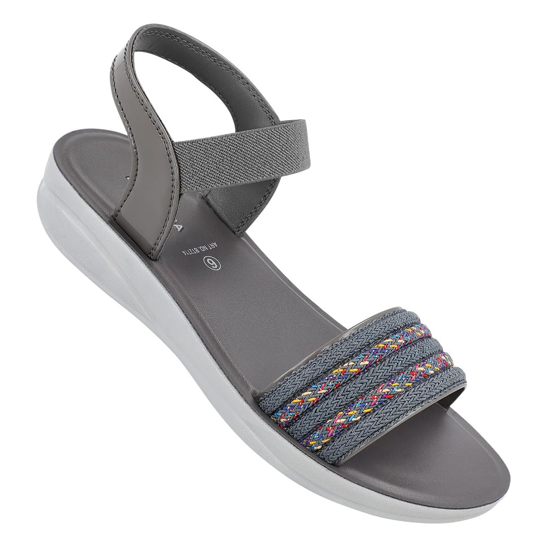 WALKAROO BLUE TYGA BT2714 Womans Sandals for dailywear and regular use for Indoor & Outdoor - Grey (B0CL4RQY27) Amazon Price History, Amazon Price Tracker