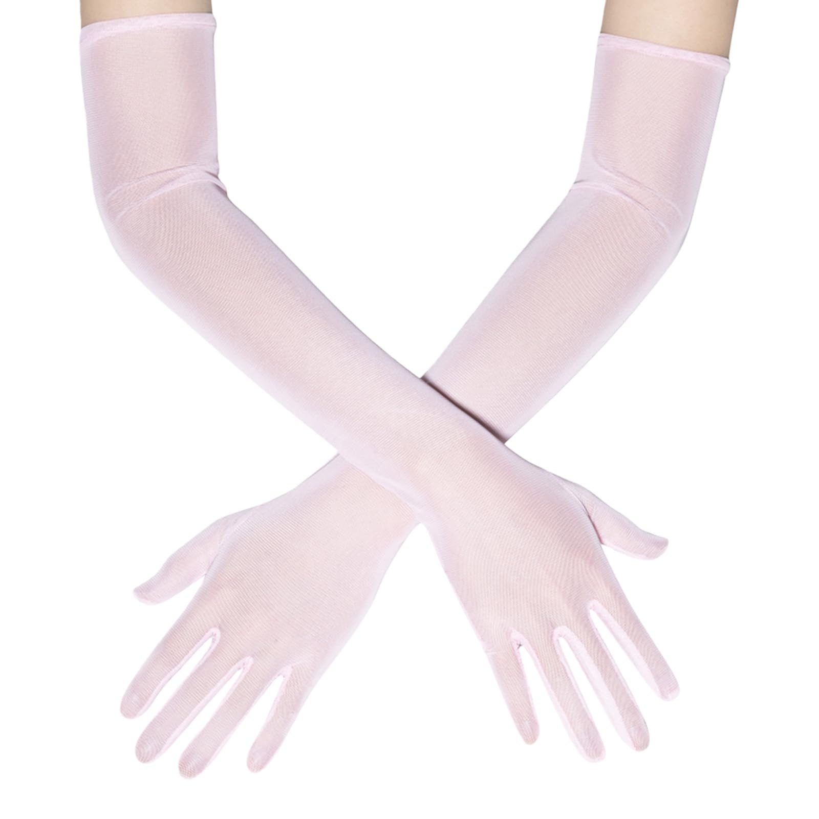 MICFENY Stylish Extended Arm Gloves Sheer Tulle Comfortable Stretchy Arm Sleeves For Women Formal Occasion And Casual Outfit