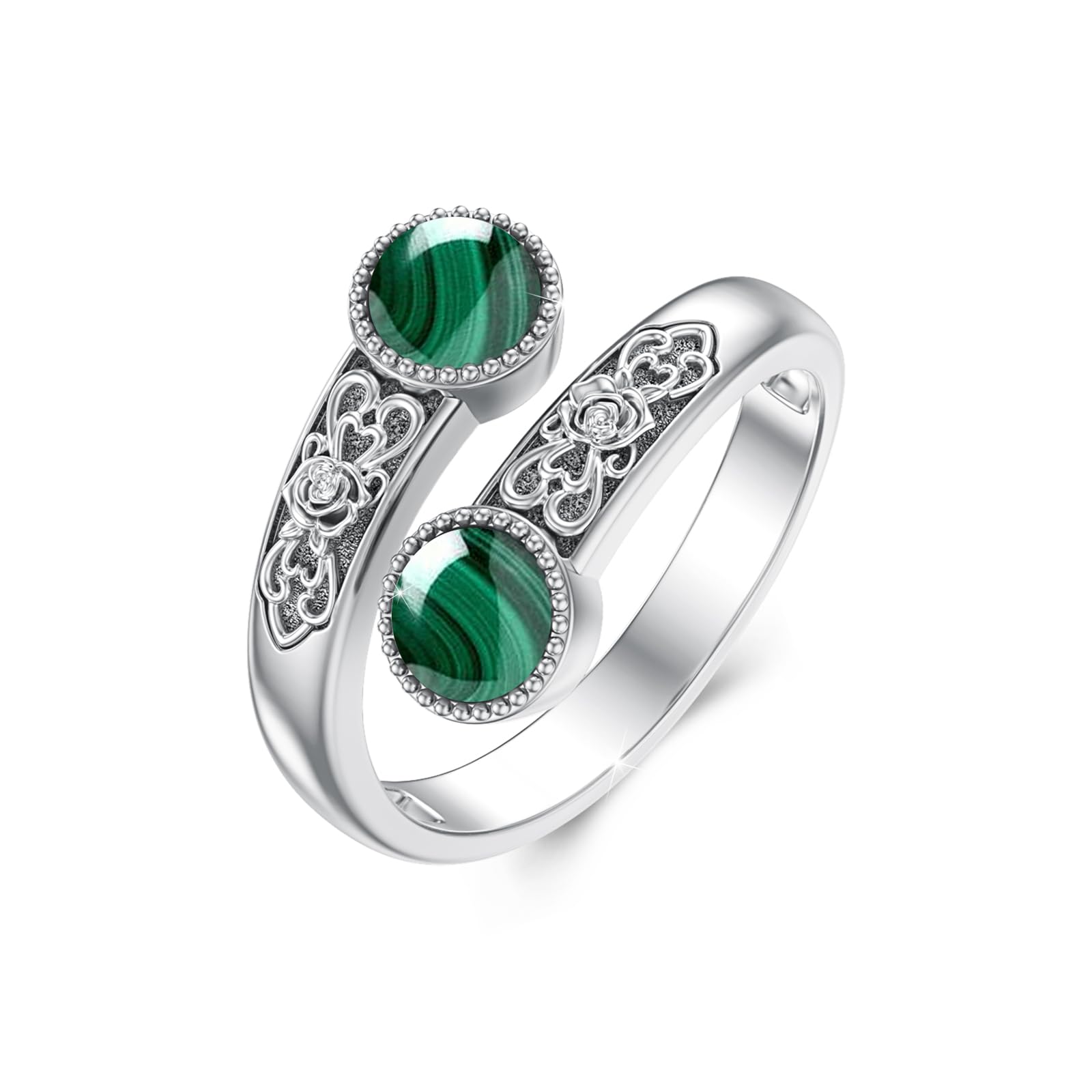 925 Silber Türkis Tigerauge Malachit Labradorit Damenring, Löffelring | Löffelring aus 925 Sterling Silber, erhältlich mit Türkis, Tigerauge, Malachit oder Labradorit für Damen.