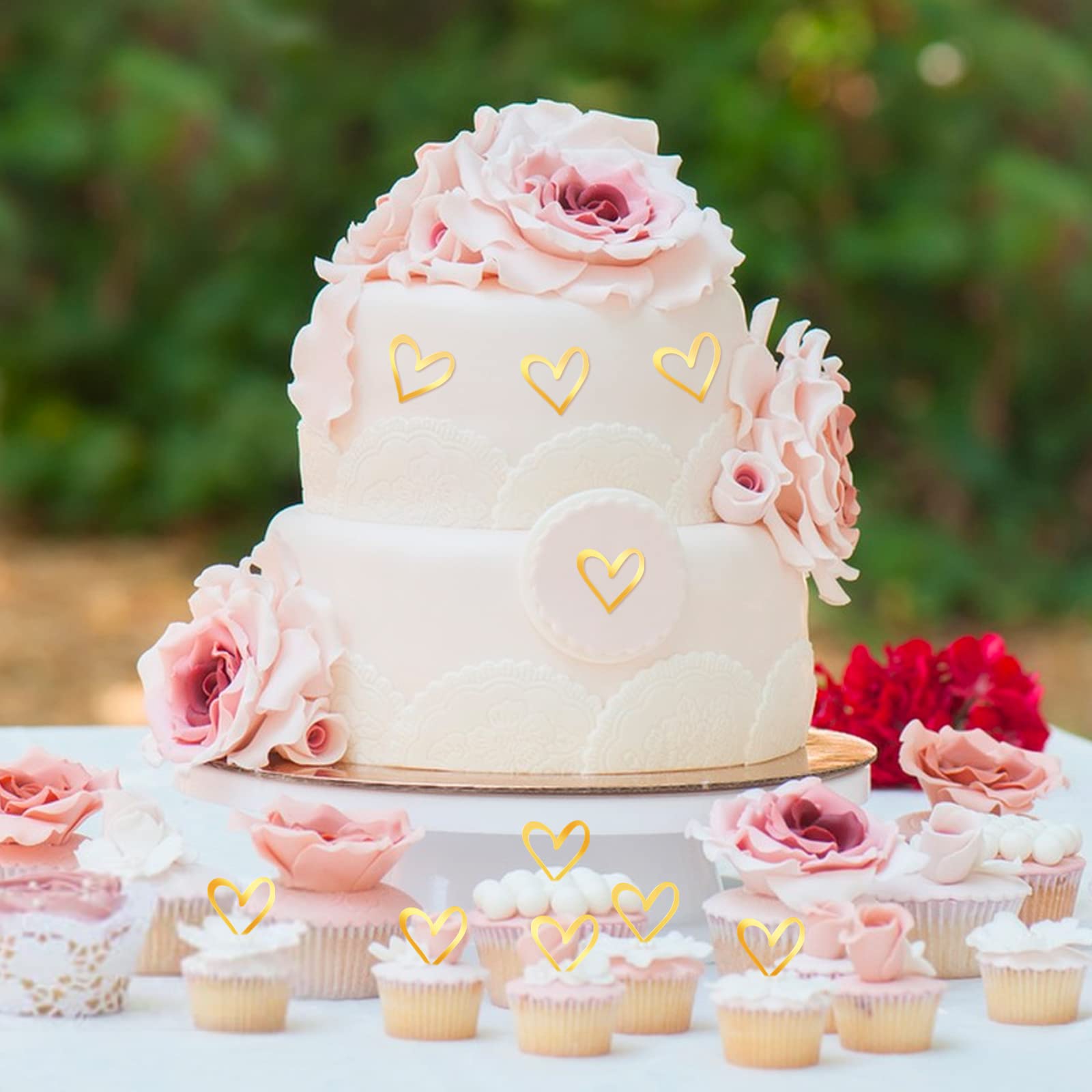 20 Stück Acryl-Herz Cupcake-Topper – Happy Valentine's Day, Graviert, Für Kuchen & Desserts