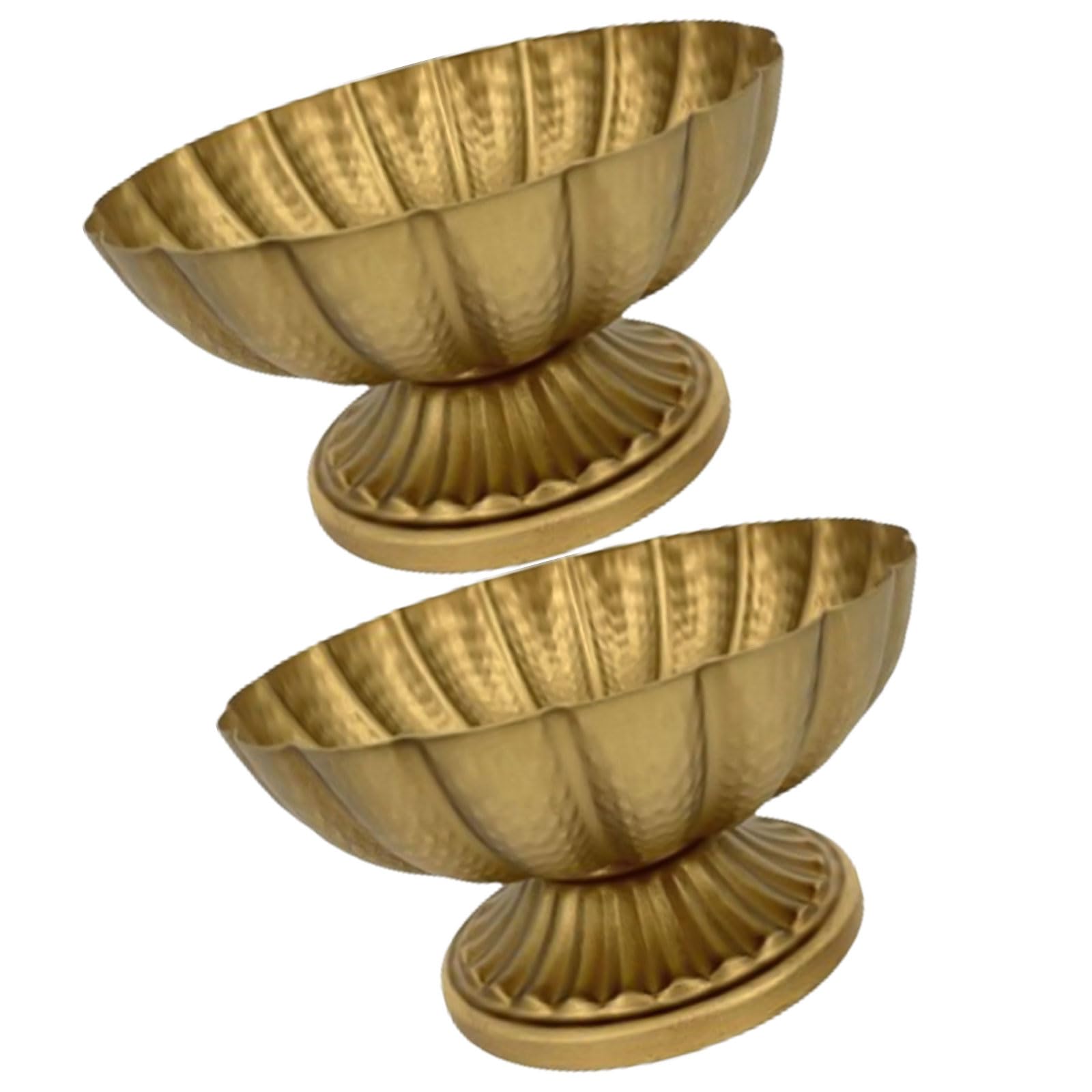 Yhplxyuus Iron Compote Bowl Vases Set of 2 Vintage Designs Accessory for Wedding Centerpieces and Home Decoration Bowl Vase