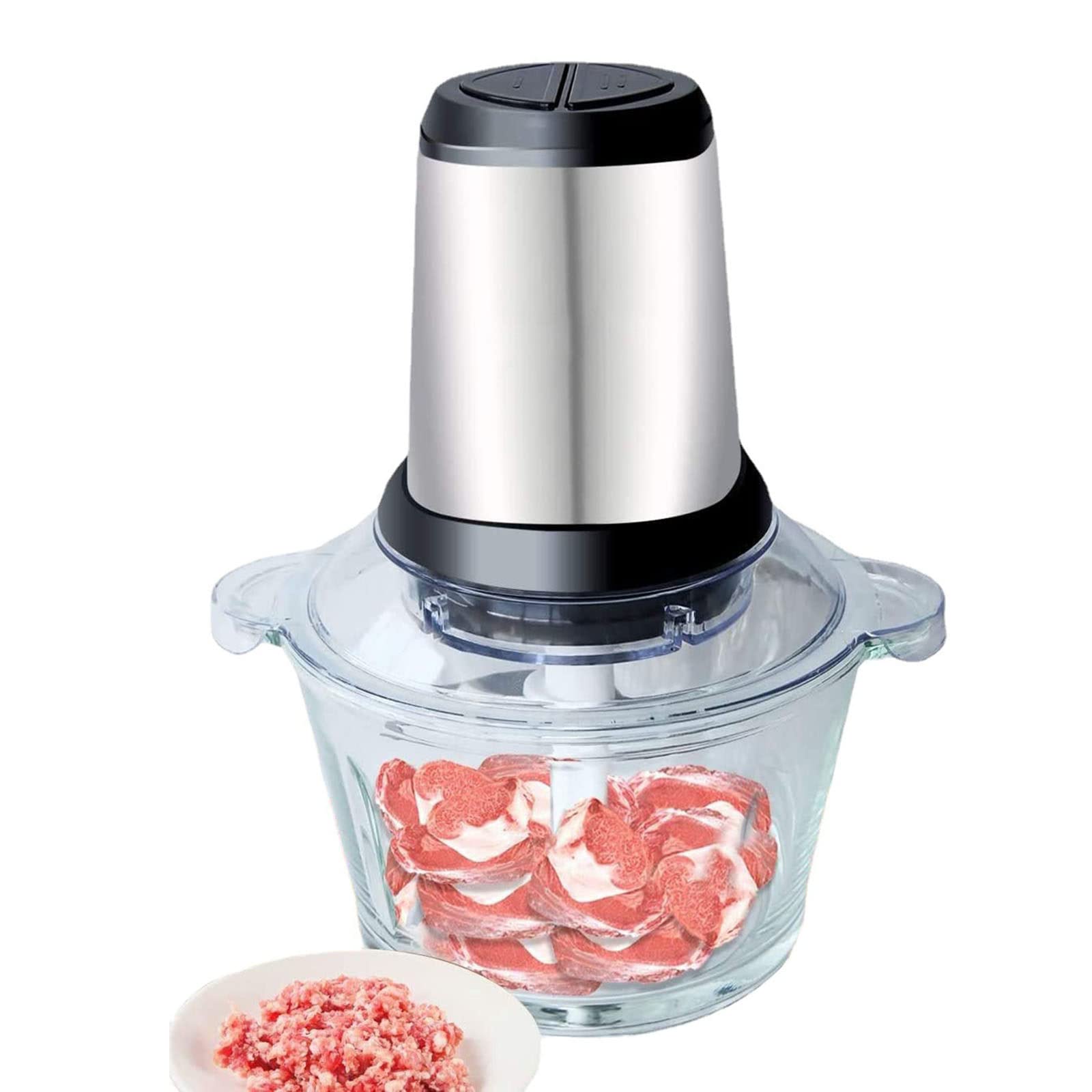 Maszynka do mielenia mięsa elektryczna, robot kuchenny 2L Blender do mięsa ze stali nierdzewnej Rozdrabniacz do mięsa, warzyw, owoców i orzechów