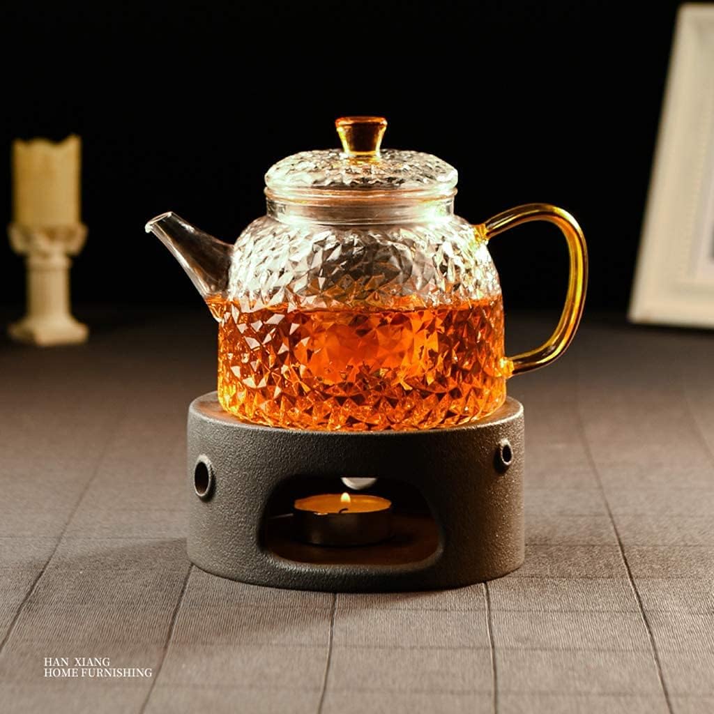 Teapot Warmer Teapot Heating Base Tealight Heating Pedestal Tea Heater Tea Stove for Heating Food (Color : B)