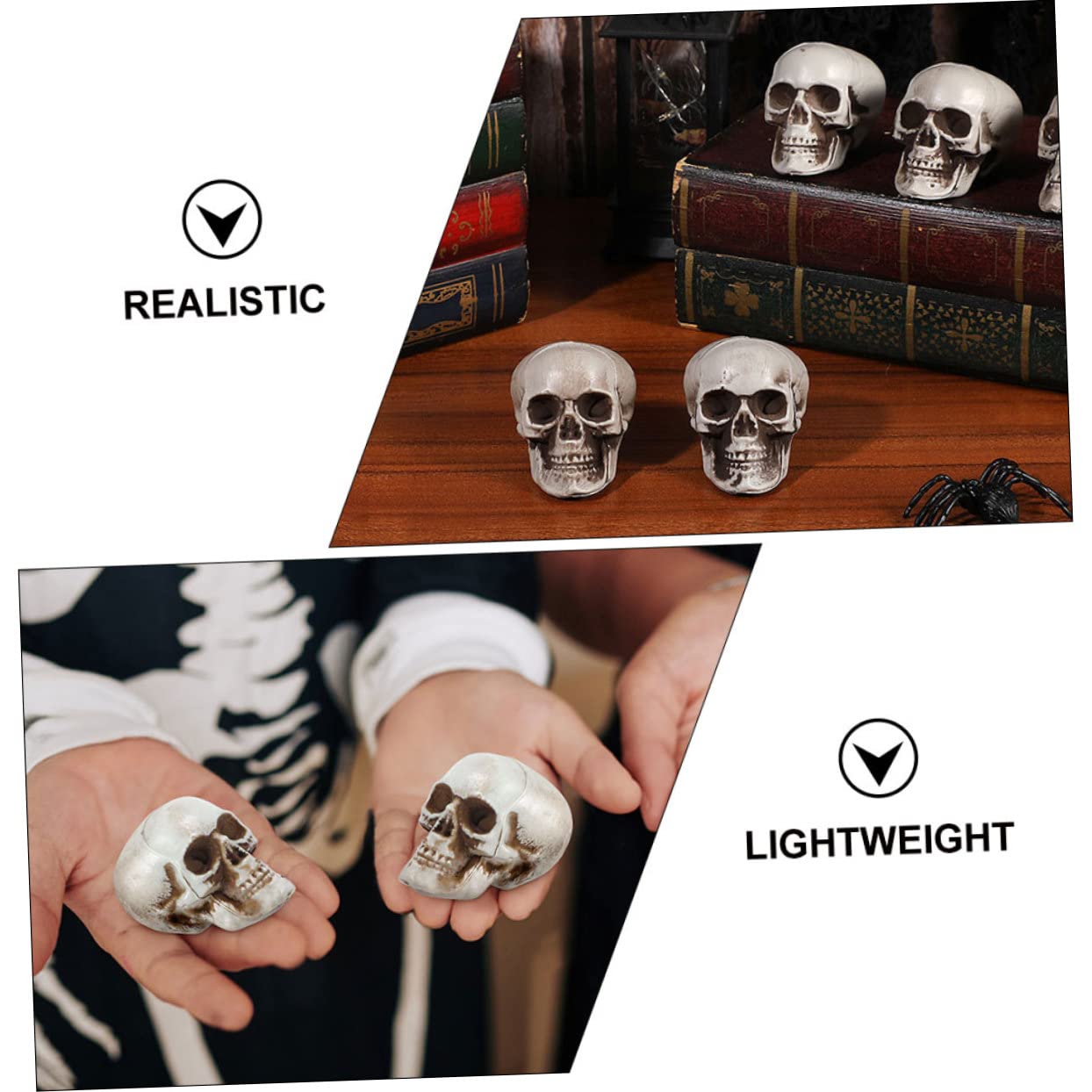 Alipis 30pezzi Scheletro Halloween Realistiche Decorazioni Spaventose Per Festive e Decorazioni Per Ed