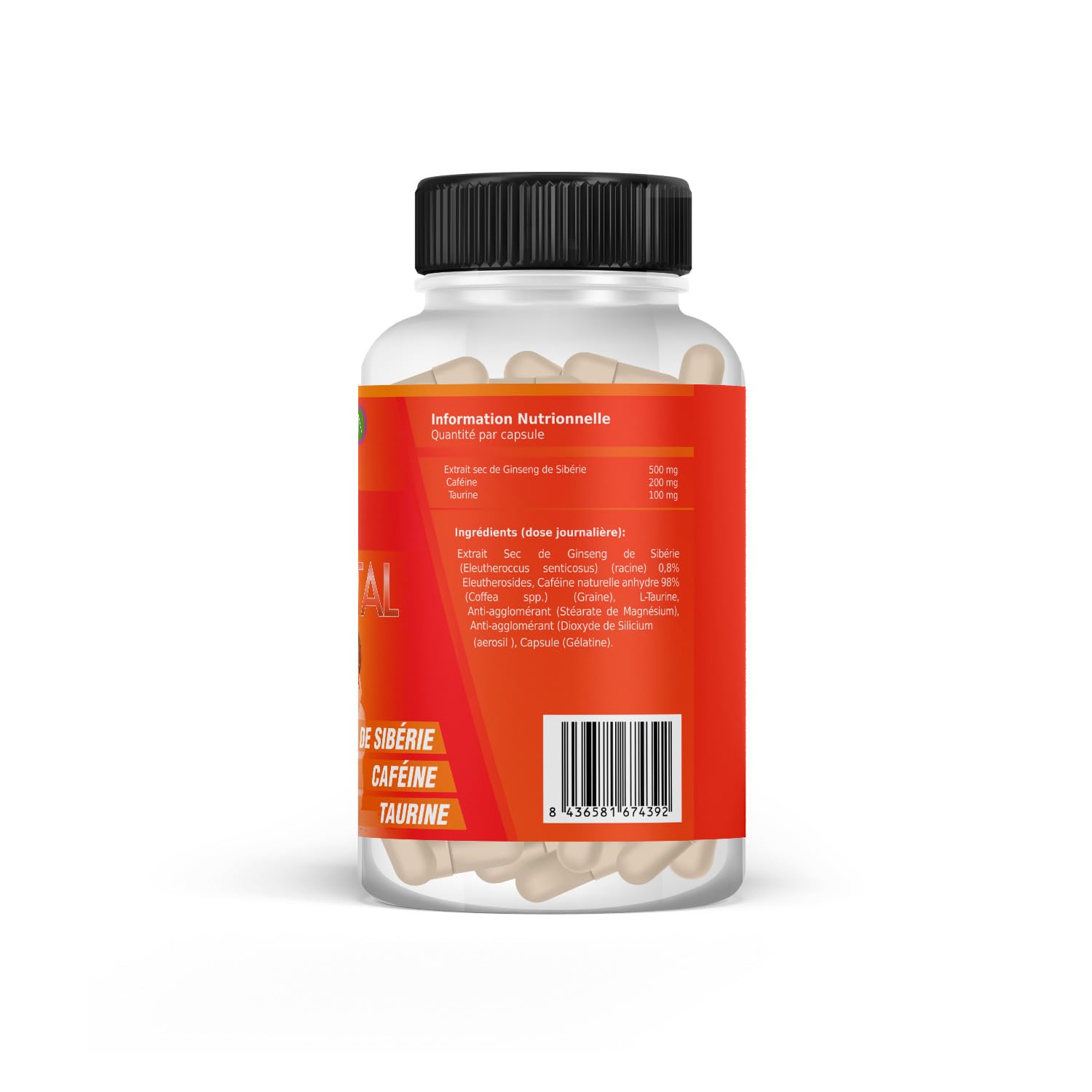 Healthy Fusion Energy Vital | Formula energizzante e anti-fatica efficace | Eleuterococco + Taurina + Caffeina | Stimolante 100% naturale | Migliora e potenzia le performance fisiche e mentali | 60u