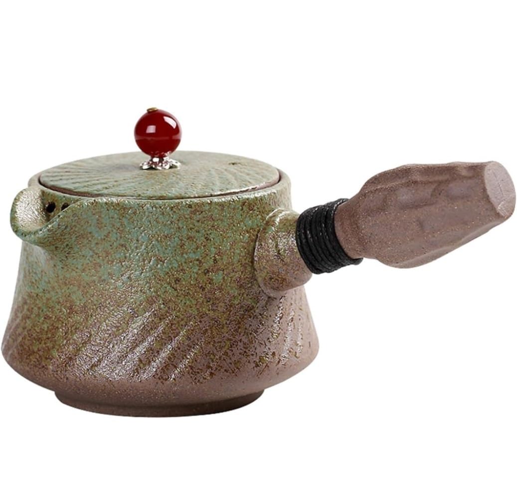 Tetera Tradicional,China Tetera De Porcelana Cerámica China Portátil 200Ml/0,2L para Negocios Pícnic Al Aire Libre Amante(Grün)