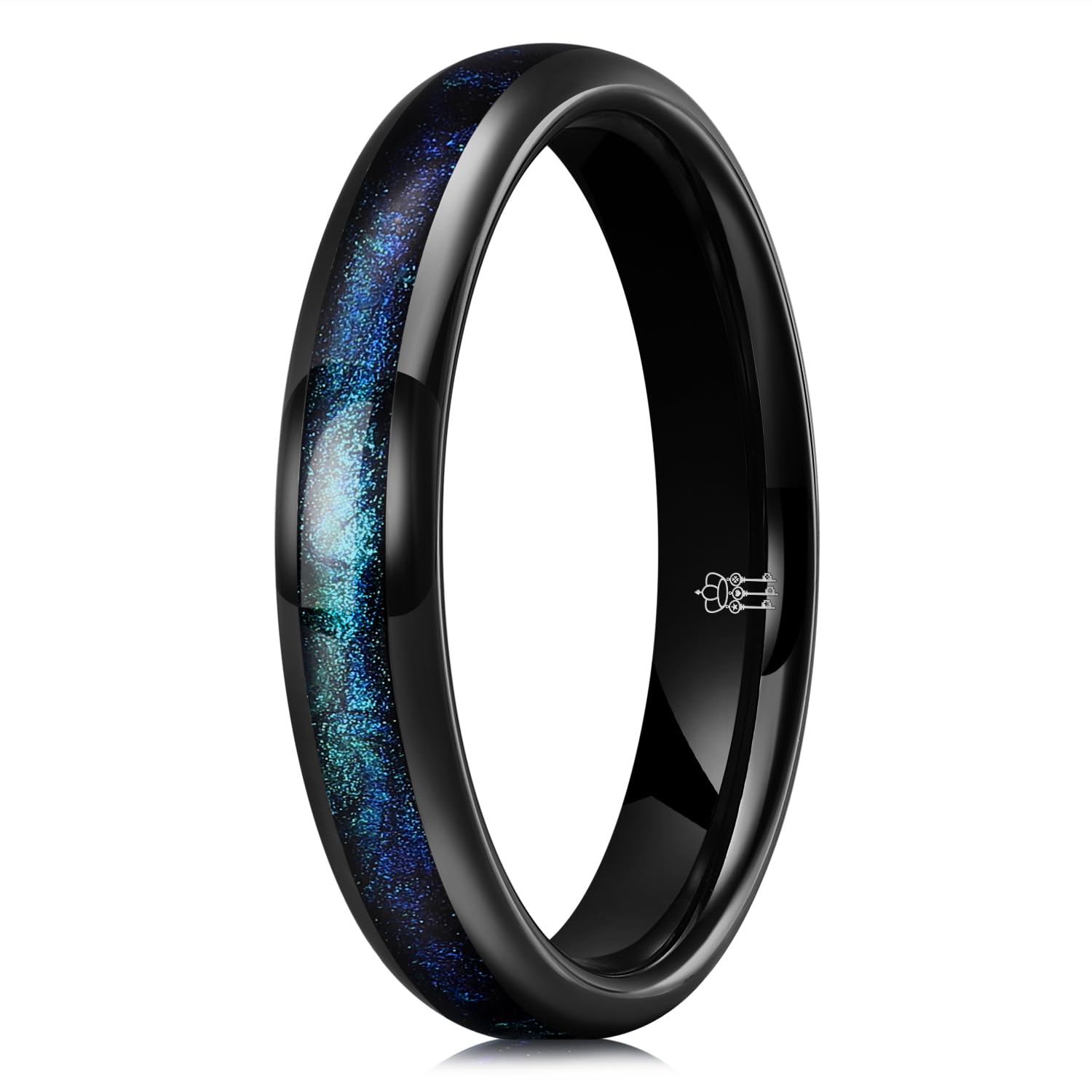 THREE KEYS JEWELRY 4mm 8mm Galaxy Tungsten Wedding Bands