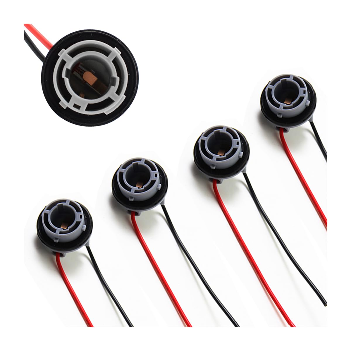 Portalampada LED 1156 BA15S P21W – Presa Adattatore Per Luci Direzione E Retro Da 12V/24V, Cavo 12cm, Confezione Da 5