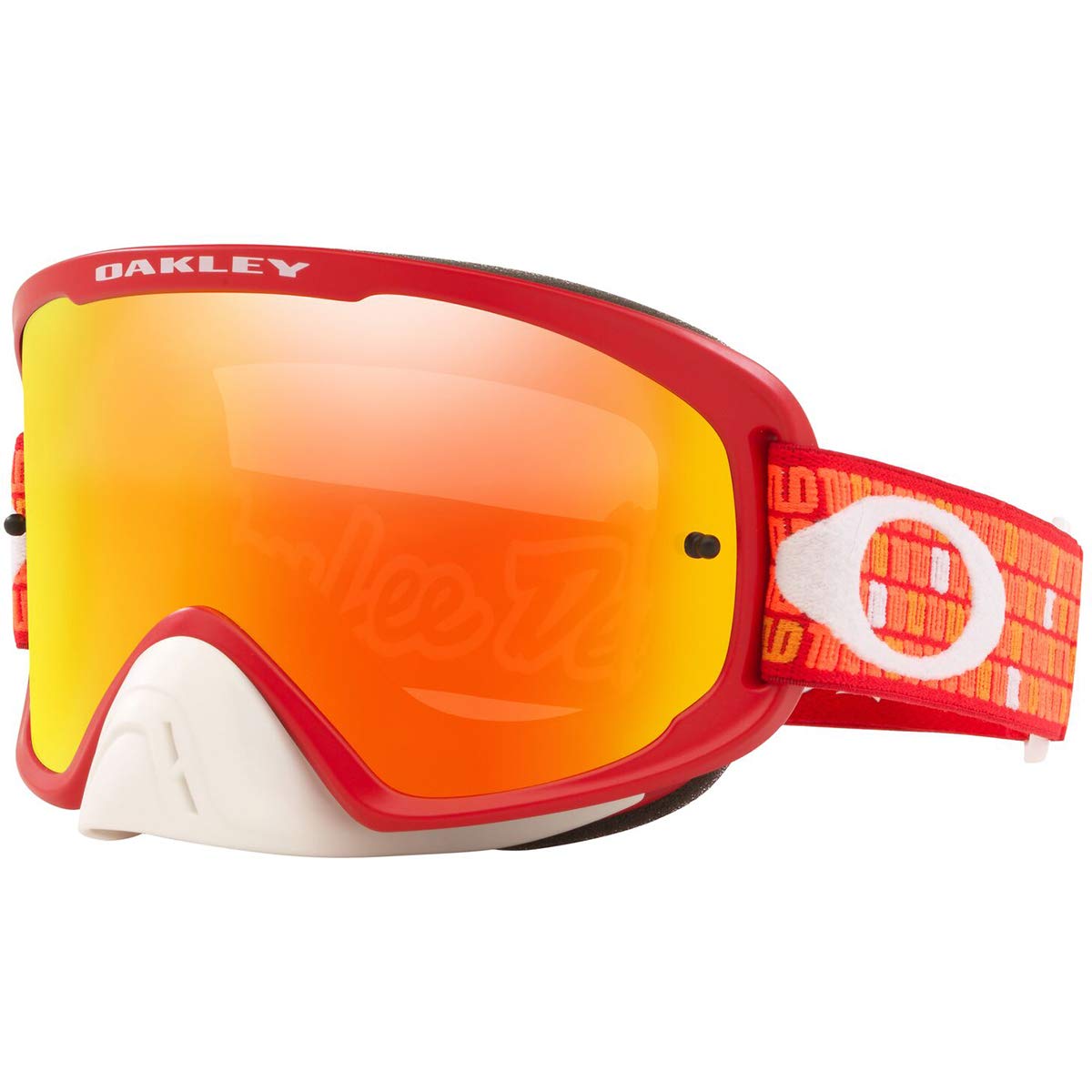 Oakley O Frame 2.0 Pro MX Men's Troy Lee Designs Monogram Off-Road Motorcycle Goggles (Orange Red, Fire Iridium, One Size)