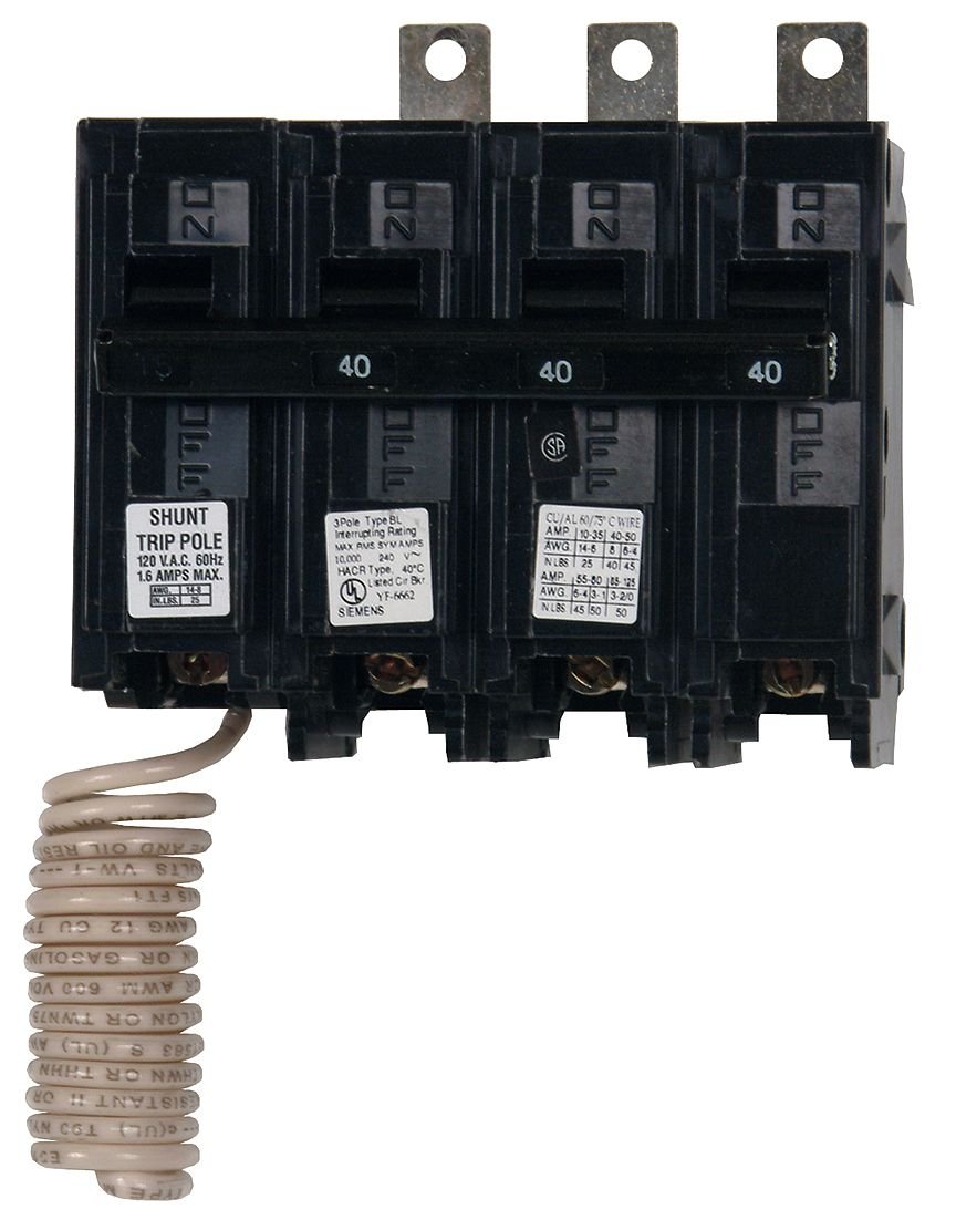 Siemens - B34000S01 - Bolt On Circuit Breaker, 40A, 3P, 10kA, 240V