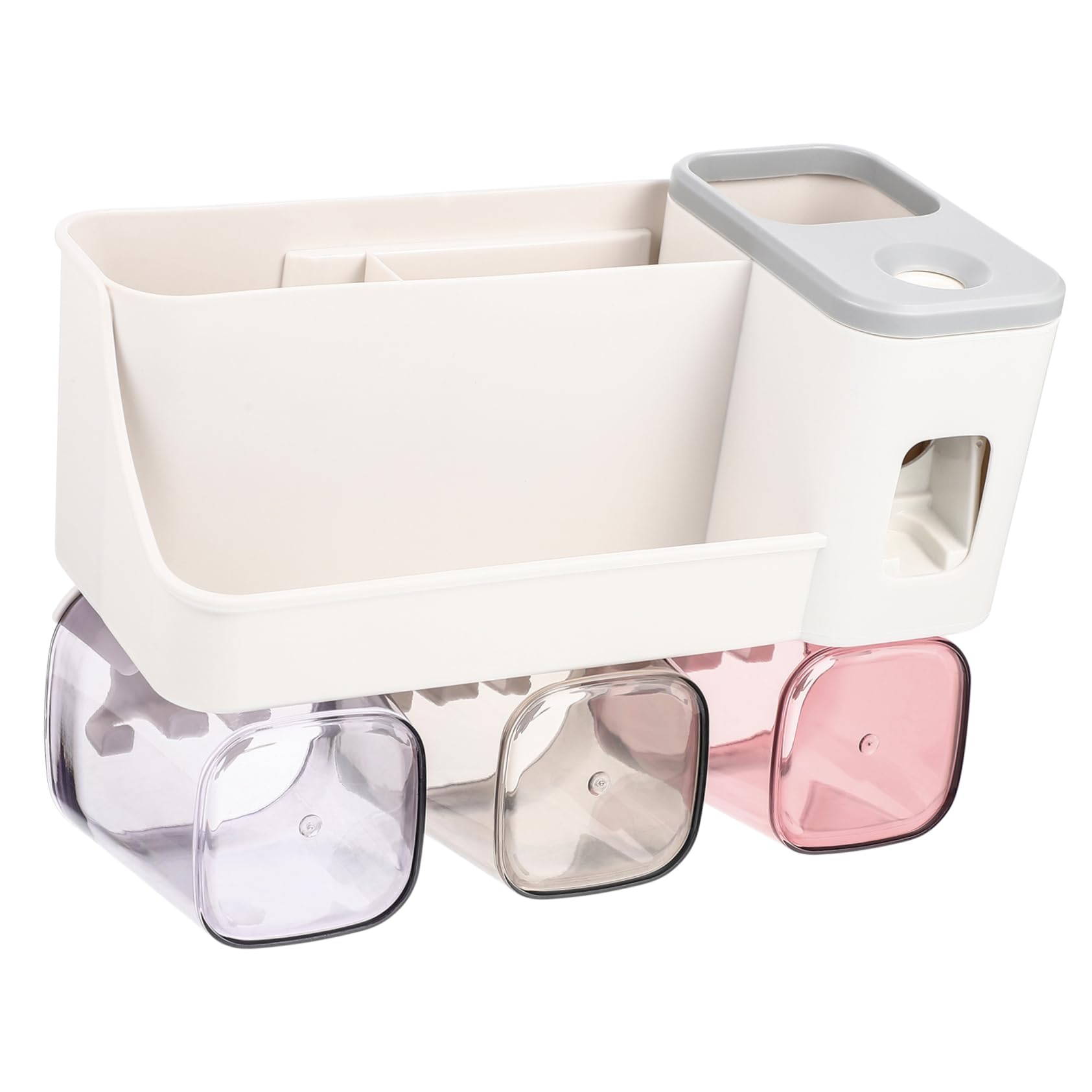 Soporte de Pared para Cepillos de Dientes y Portavasos