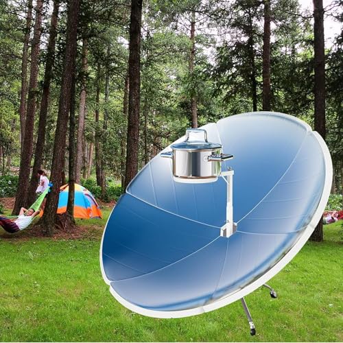 Paraboliczna kuchenka solarna o dużej mocy 1800 W, duży, składany, na zewnątrz, przenośna kuchenka solarna na kemping, do użytku awaryjnego i ekologicznego życia