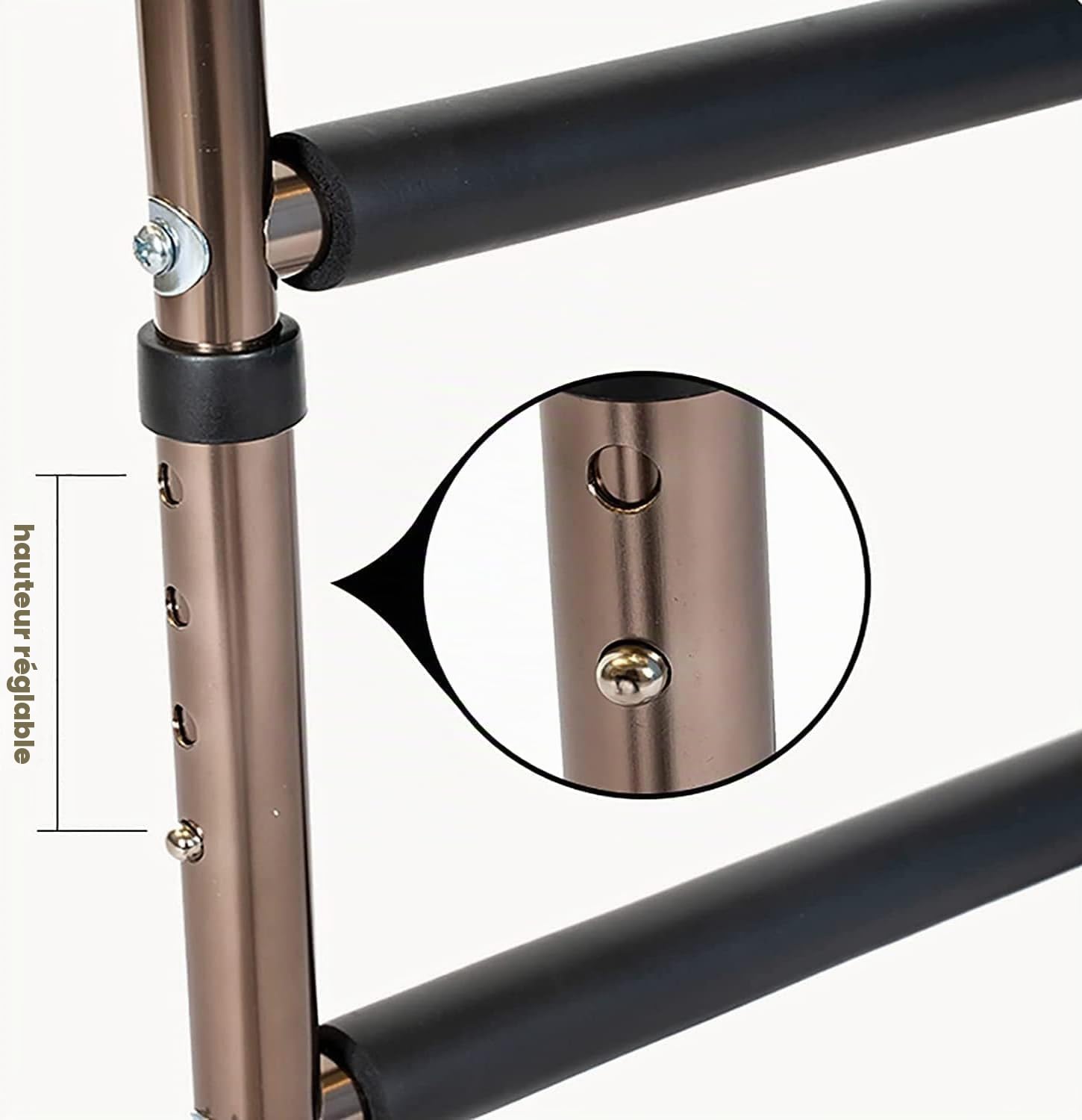Support Mobile pour se Lever et s'asseoir, avec 4 poignées, Aide au lit pour Personnes âgées, poignée réglable en Hauteur, pour Personnes âgées, Charge maximale : 136 kg