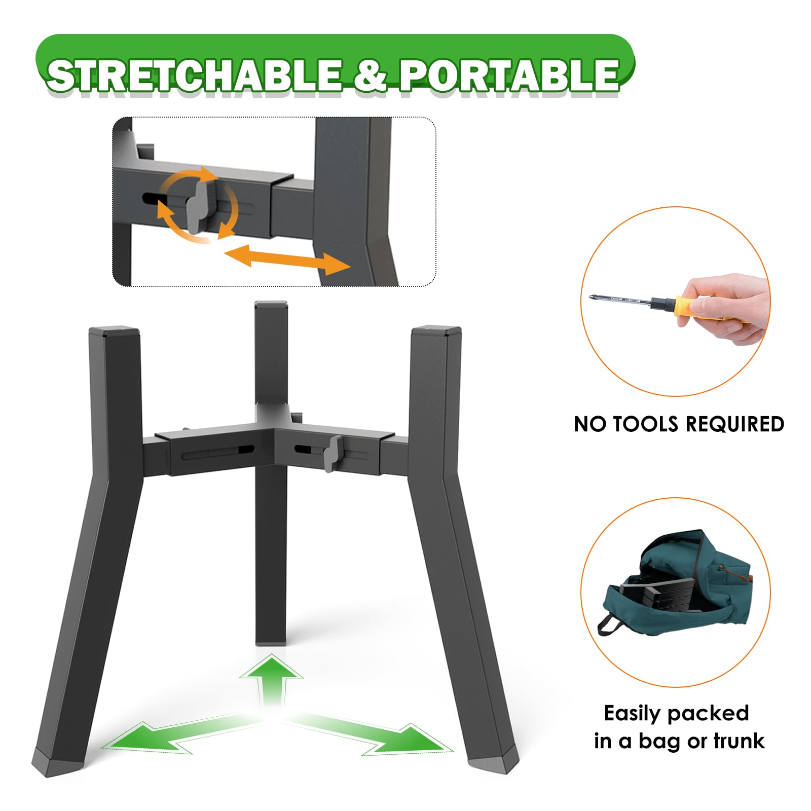 Lot de 2 supports surélevés pour gamelles pour chiens de grande taille, largeur réglable de 17,8 à 27 cm, support surélevé pour gamelle d'eau (bol non inclus)