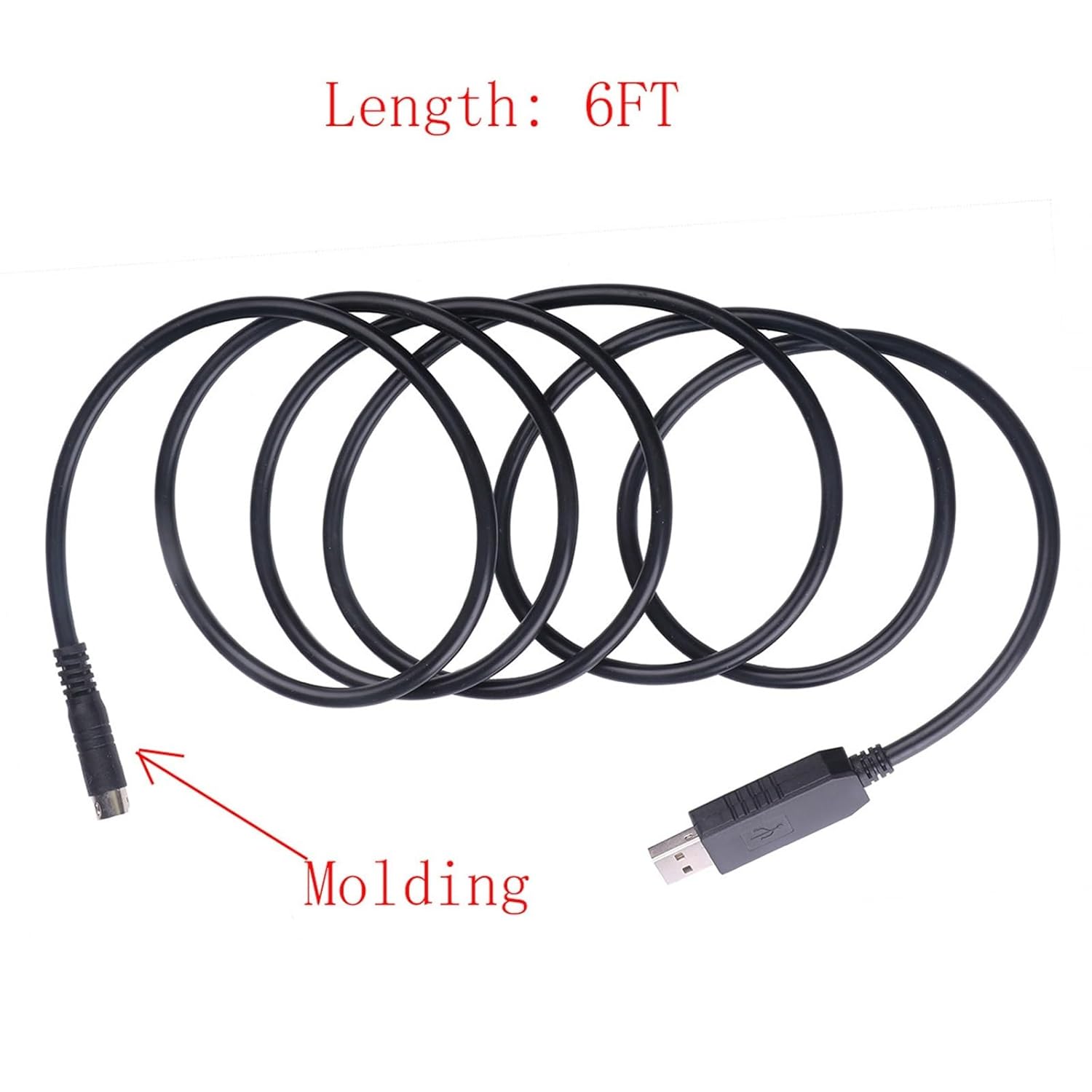 PL2303GT USB 8 Pin Mini Din RS232 TM-D710 TM-D710A TM-D710E TM-V71 TM-V71A TM-V71E PG-5G PG-5H Serial Cable