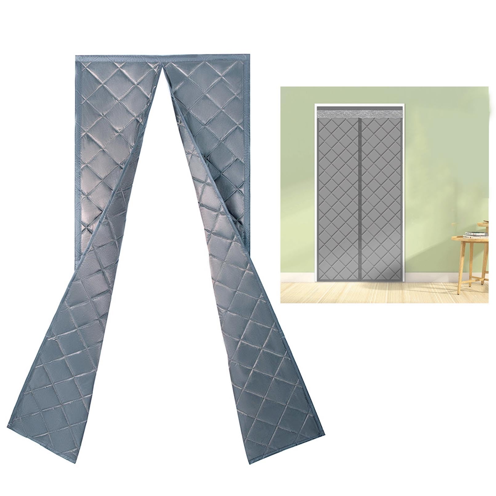 Magnet Türvorhang Kälteschutz für Türen Magnet Wärmeschutzvorhang für Türen,Kälteschutz und Wärmeschutz im Winter Balkontür Eingangstür Winddicht (110 x 210 cm)