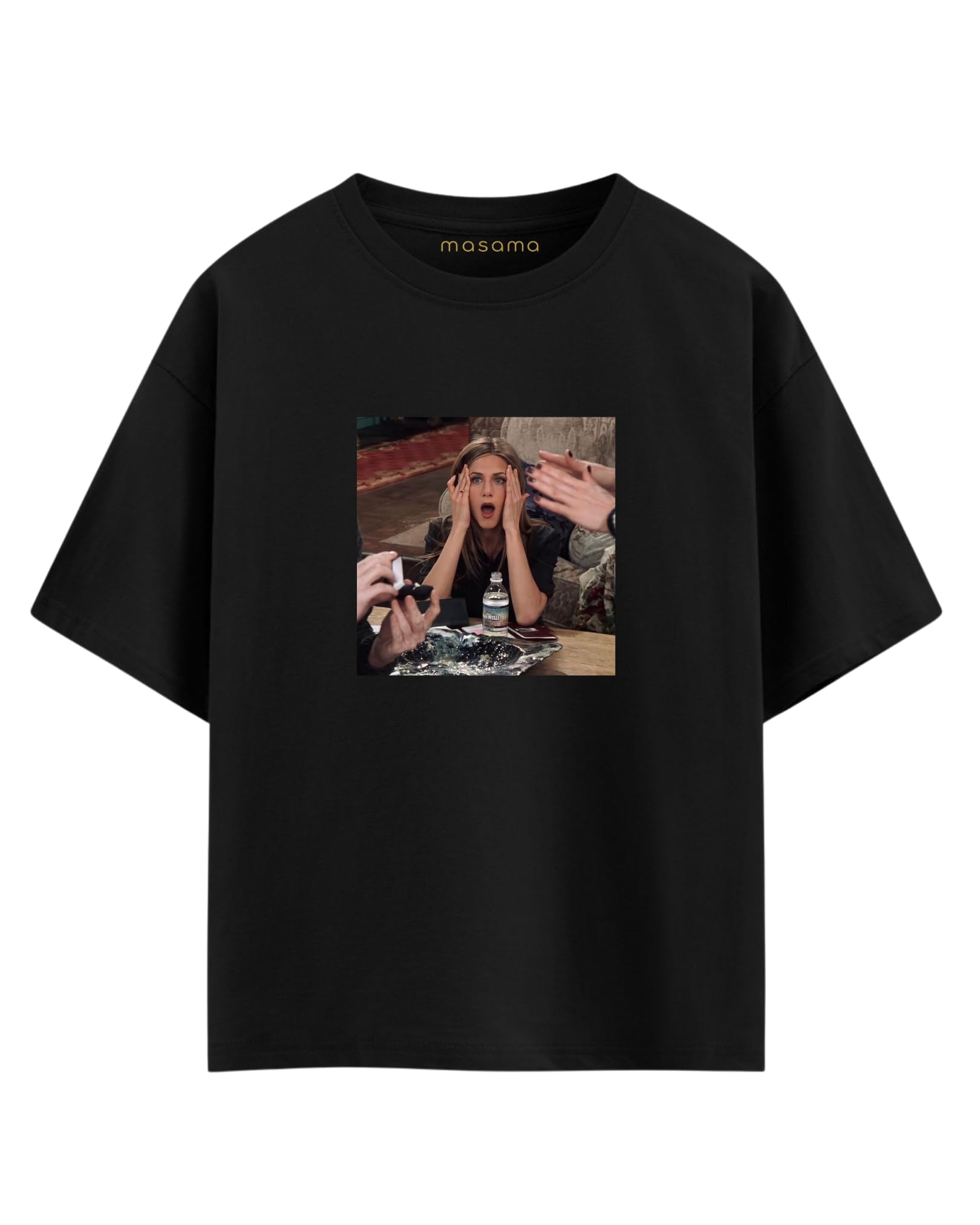 Buy Masama Women's Oversized Rachel Meme Graphic Cotton T-Shirt