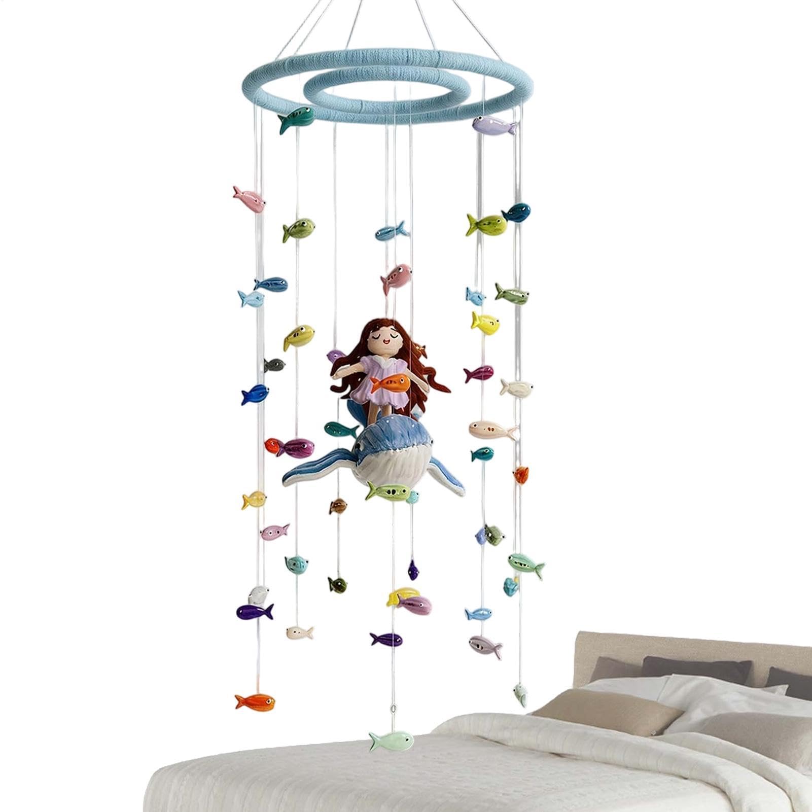 Carillon à vent extérieur poisson, décoration charmante de jardin et terrasse suspendue