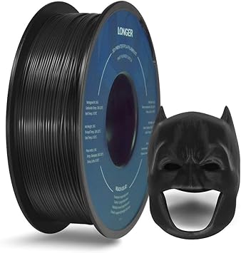 review LGT Longer ABS Filament 1.75mm, Very Neat Filament Spool, Strong Durable 3D Printer Filament, Dimensional Accuracy +/- 0.02mm, 1kg Spool(2.2lbs), (Black ABS)