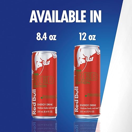 Vista 55 de Red Bull Yellow Edition - Bebida energética tropical, con 80 mg de cafeína más taurina y vitaminas B, 8.4 onzas líquidas, paquete de 24 latas
