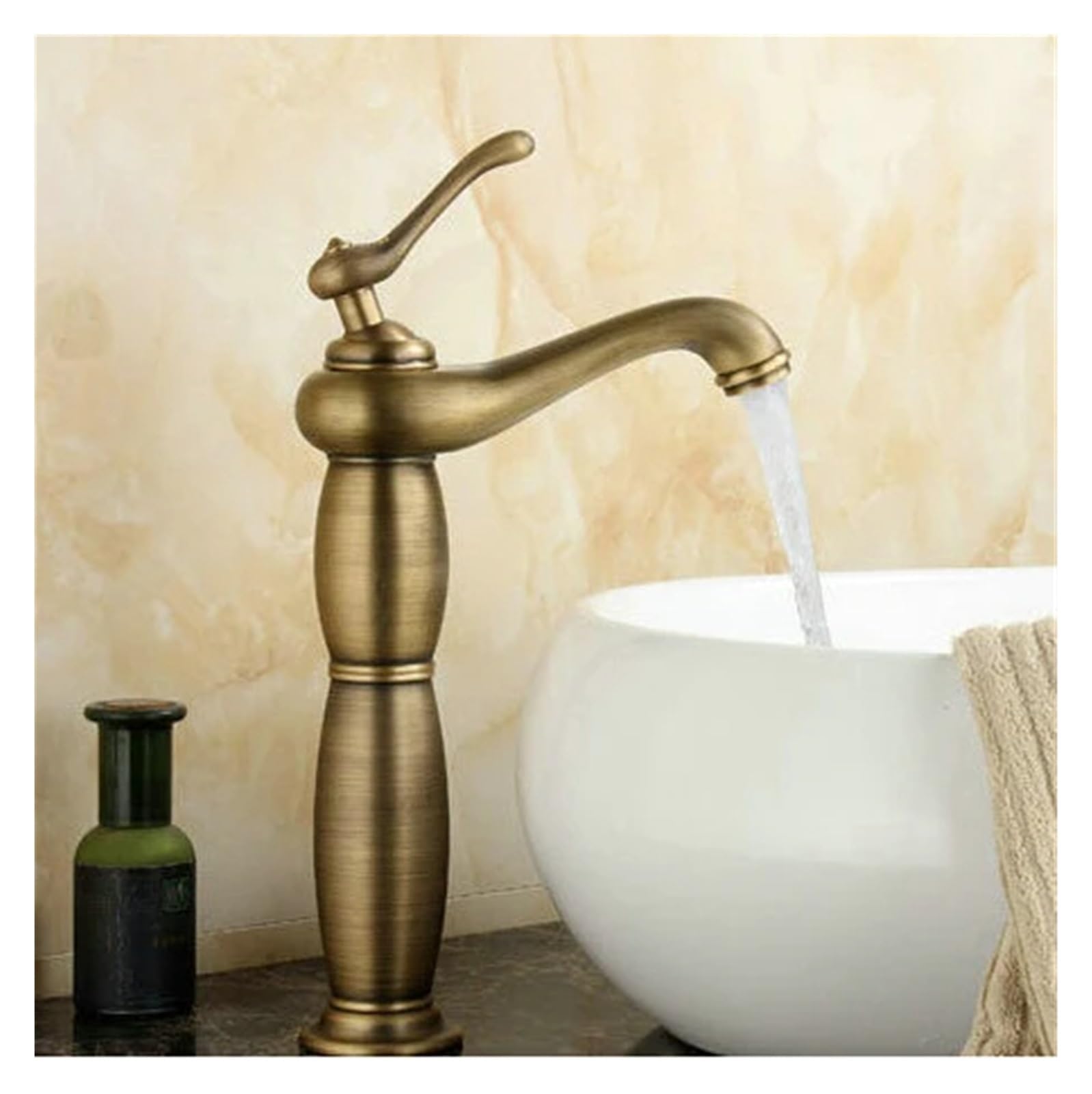 Robinet de lavabo en laiton antique style rétro pour salon de coiffure