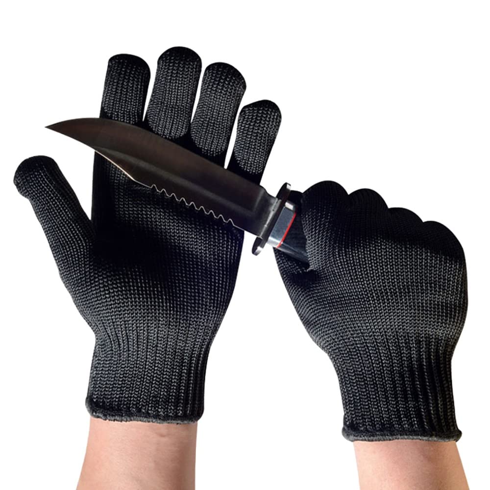 Guanti da giardinaggio for donna uomo, guanti rivestiti in gomma, guanti in filo di acciaio inossidabile, flessibili for la mano, guanti da cucina antitaglio, antideflagranti antitaglio, guanti da lav