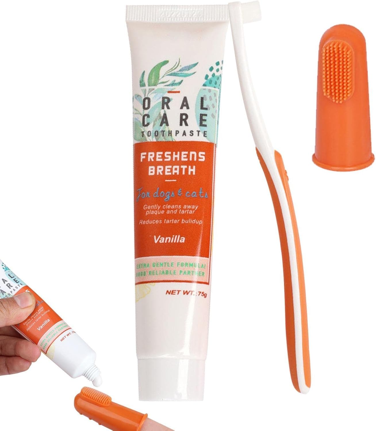 Ridecyle Pet Toothpaste and Toothbrush Dog Toothpaste and Brush Set