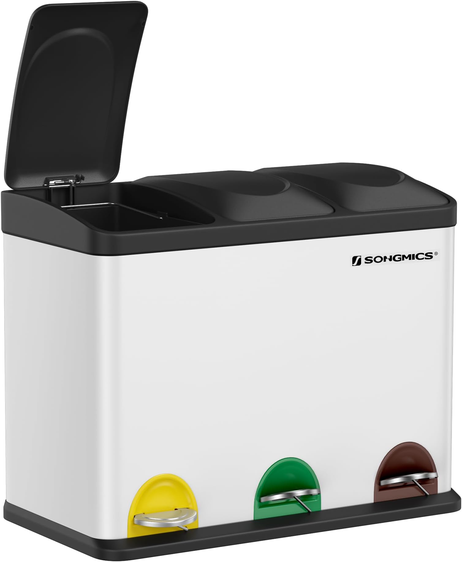 Cubo Reciclaje Compartimentos Cubo De Basura SONGMICS 3x18L