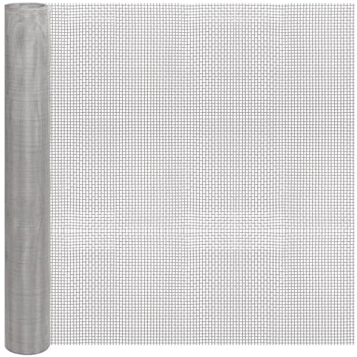 SOLUSTRE Stainless Steel Mesh Screen, Metal Mesh Sheet Roll Cabinet Door Mesh Security Net Guard Garden Screen No Rust for DIY Projects Vent Window Screen Filter