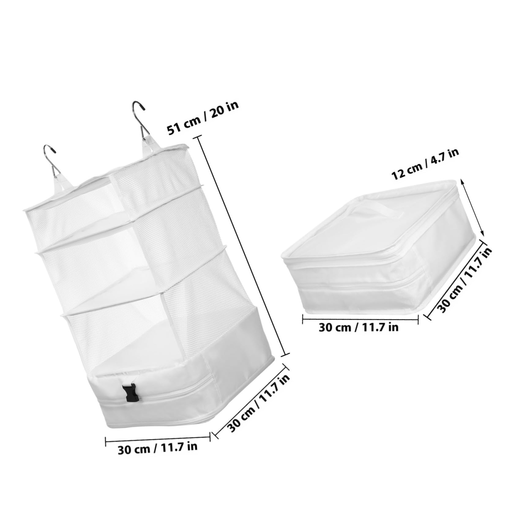 Hemobllo Organizer da Viaggio Strati con Ganci Integrati Borsa Appendibile Salva Spazio per Vestiti e Accessori in Forma Compatta per Valigie per Armadi e Viaggio