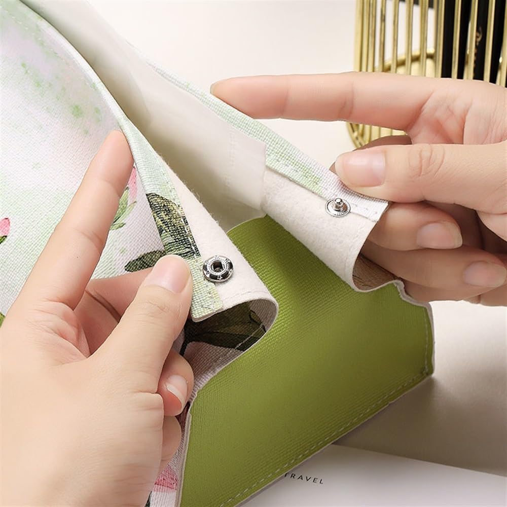 pudełko na chusteczki, Chiński retro organizer do gospodarstwa domowego, pudełko na chusteczki ze sztucznej skóry, szuflada papier toaletowy salonu, uchwyt(Pink)