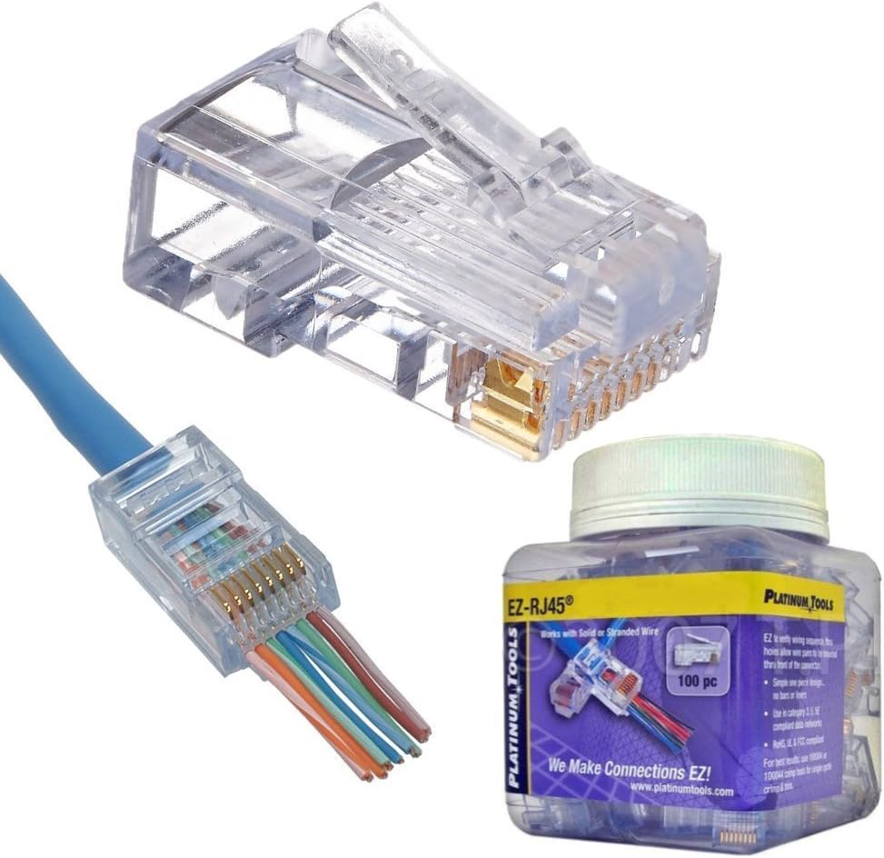 202010J RJ-45 Category 6 EZ Style Connector 100/Jar