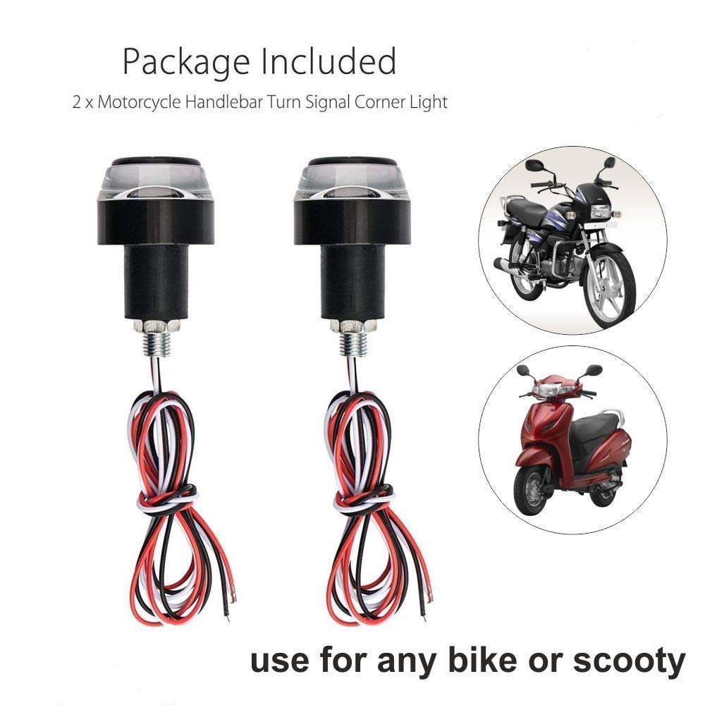 Buy JDM Universal Bike Dual Color Water Proof 2X Motorcycle DRL Turn Signal Side Led Indicator