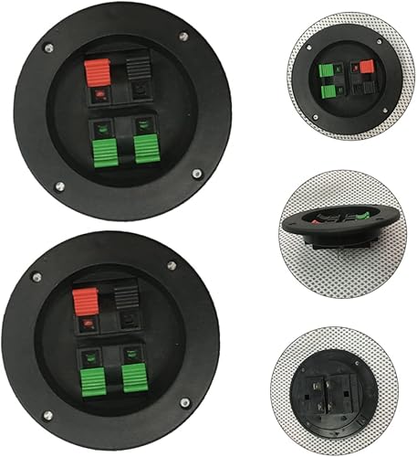 Miniatura 2 de Parliky Conector de 2 piezas - Terminal de repuesto para altavoz de resorte, puerto de sonido, encuadernación, equipo de bricolaje de forma redonda