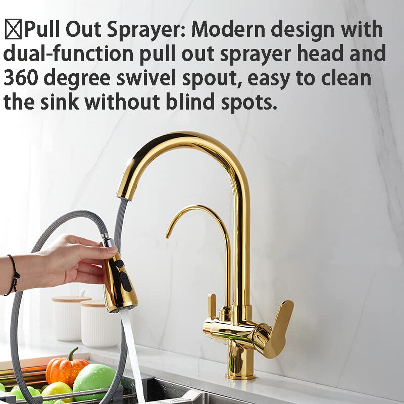 Tap de cuisine bélangeur de capteur eau pure avec douchette - 5
