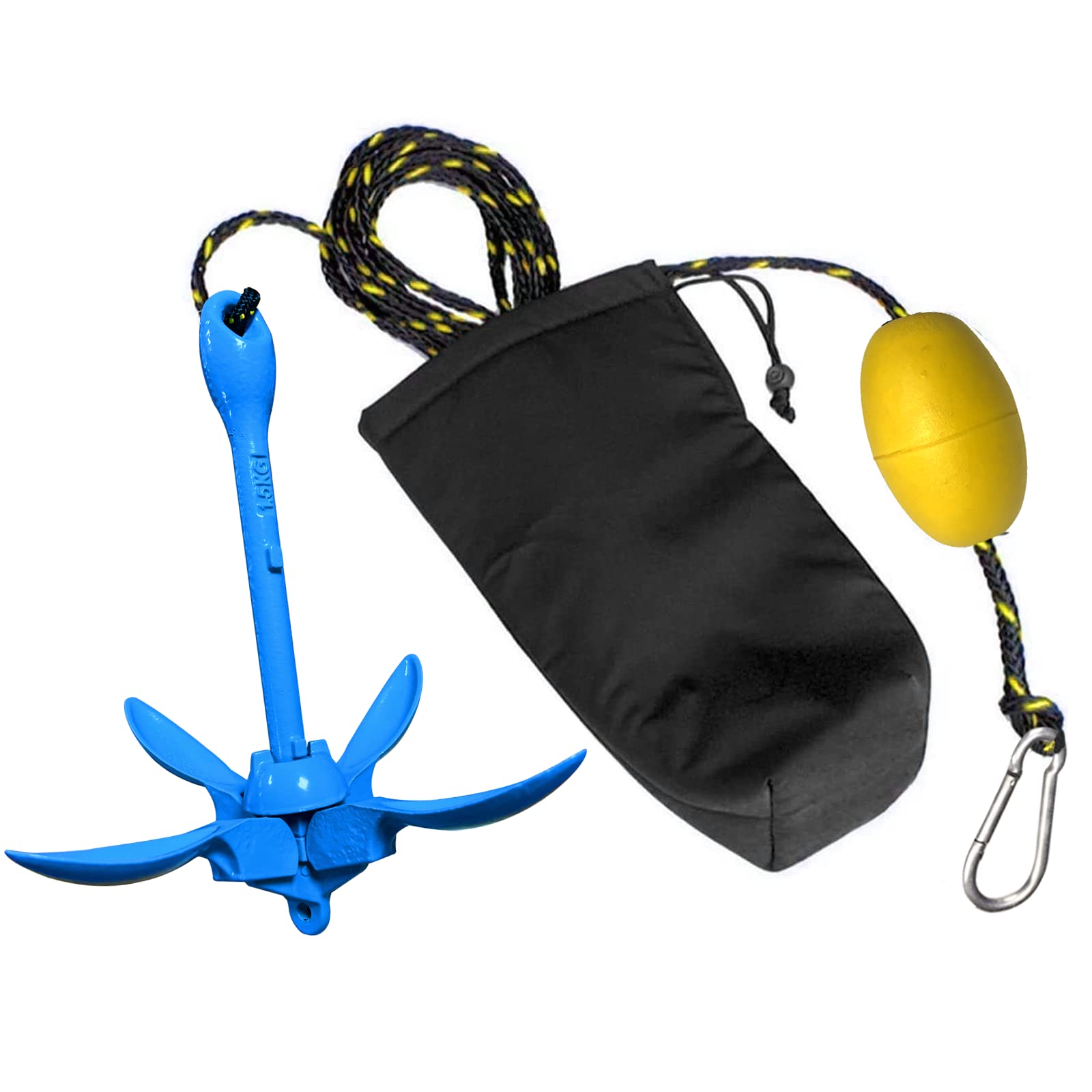 Marine Kayak Anchor Accessories Kits 1.5kg/3.5 lbs Portable Buoy Kit ...