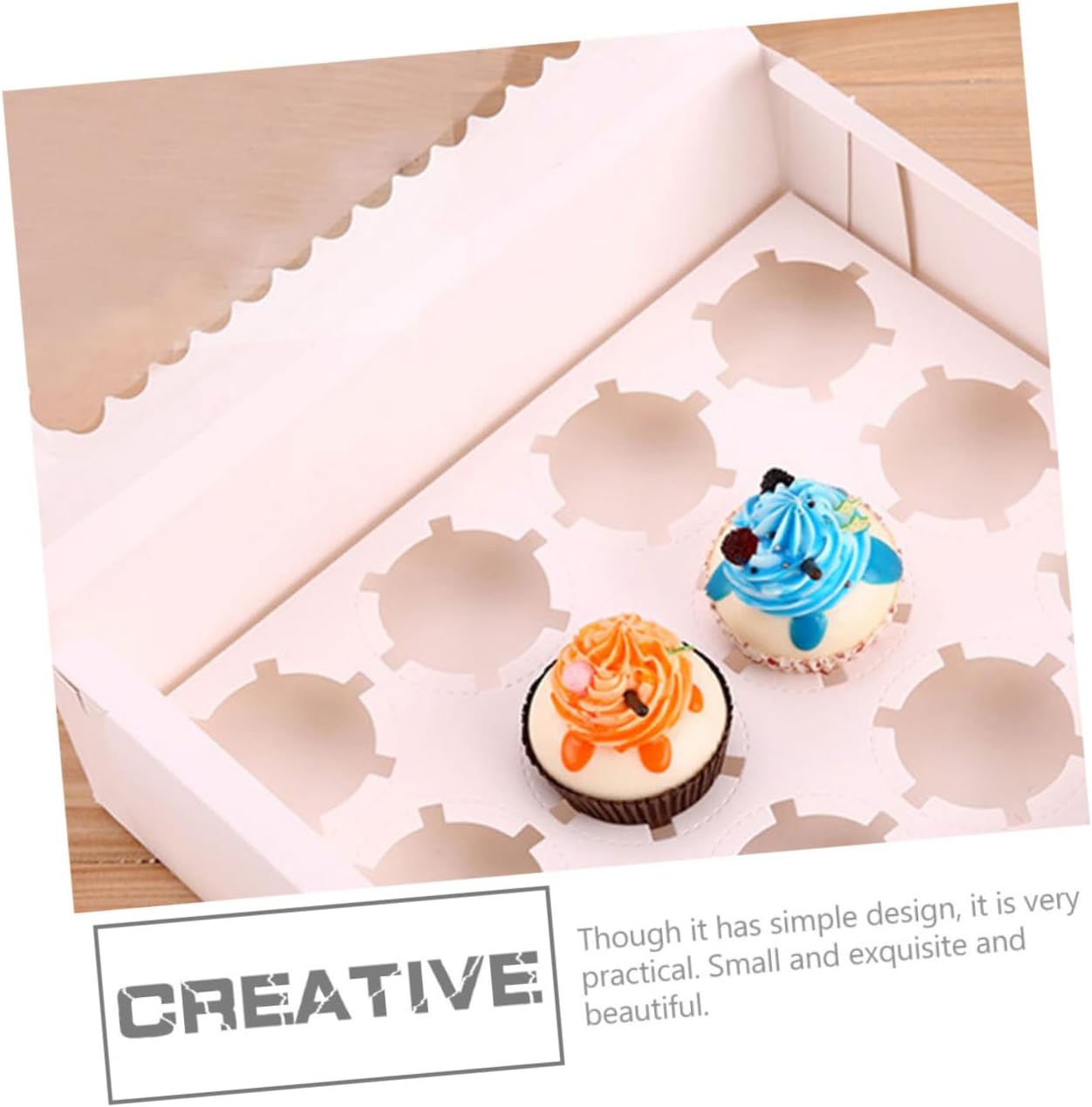 VALICLUD 10pcs Window Design Muffin Cake Packaging Boxes White Cardboard Paper Bakery Pastry Boxes Cupcake Carrier for Food Storage and Transport