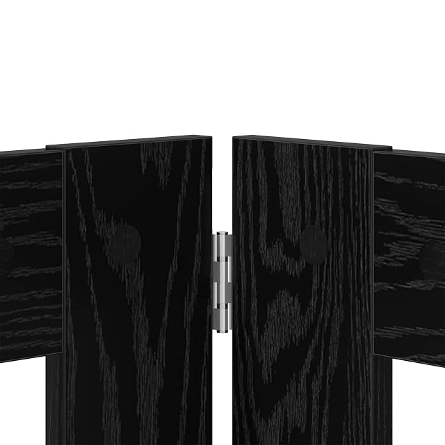 Foto 8 de 8 de vidaXL Puerta para Perros Plegable con Soportes 4 uds. Roble Negro