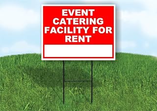 Event catering facility for rent Write On Me Red 18x24 in Single Sided Yard Road Sign w/Stand