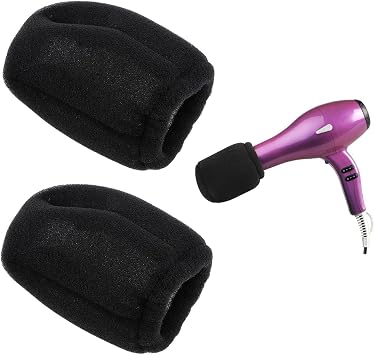 2Pcs Universal Diffuser Hair Dryer Attachment Sock, Hot Sock Diffuser for Hair Dryer, Hair Dryer Diffuser Cap for Wavy Hair Dryer, Black