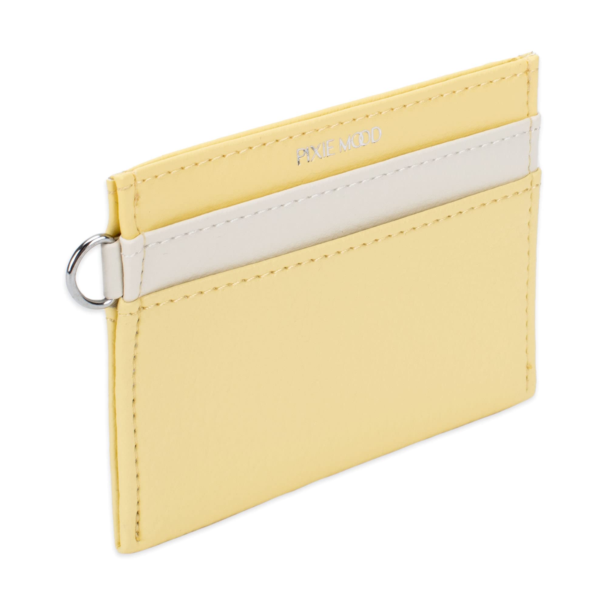 Pixie Mood IncPixie Mood ALEX RFID Blocking Recycled Vegan Leather Credit Card Holder, Lemonade Yellow