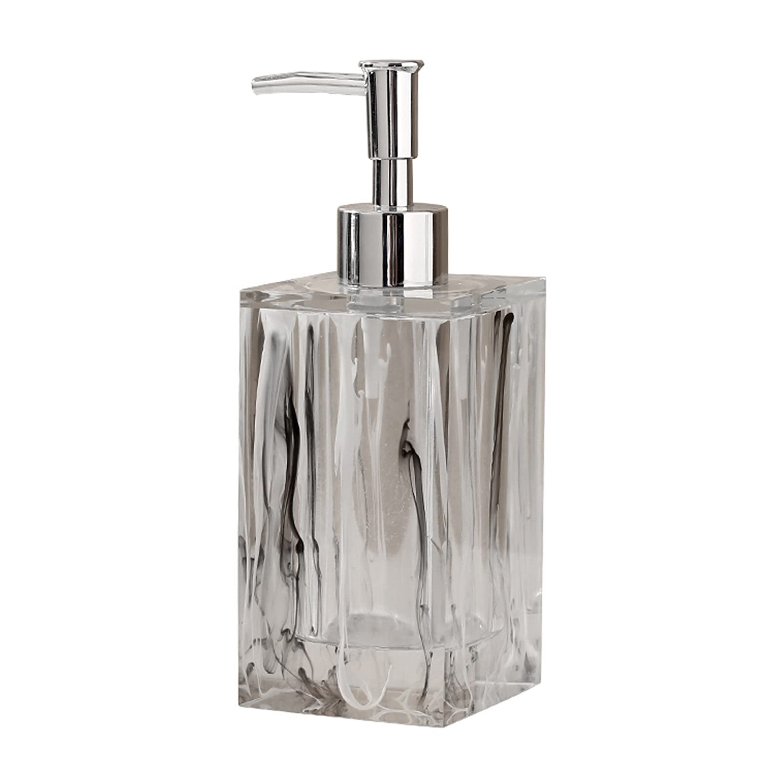 HDBCYUAZ Clear Glass Lotion Bottle Household Bathroom Dispensing Bottle Manual Squeeze Nozzle Soap Dispenser Countertop Soap Dispenser(A)