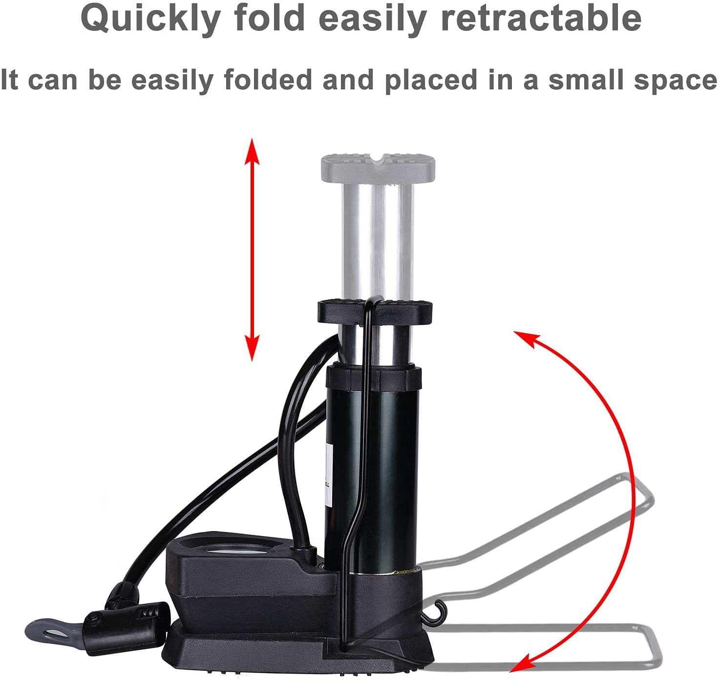 Kytaste High Pressure Foot Pump Bicycle Ball Motorbike Car Type Inflater Tire Air Pump (Mini Foot Pump) 4