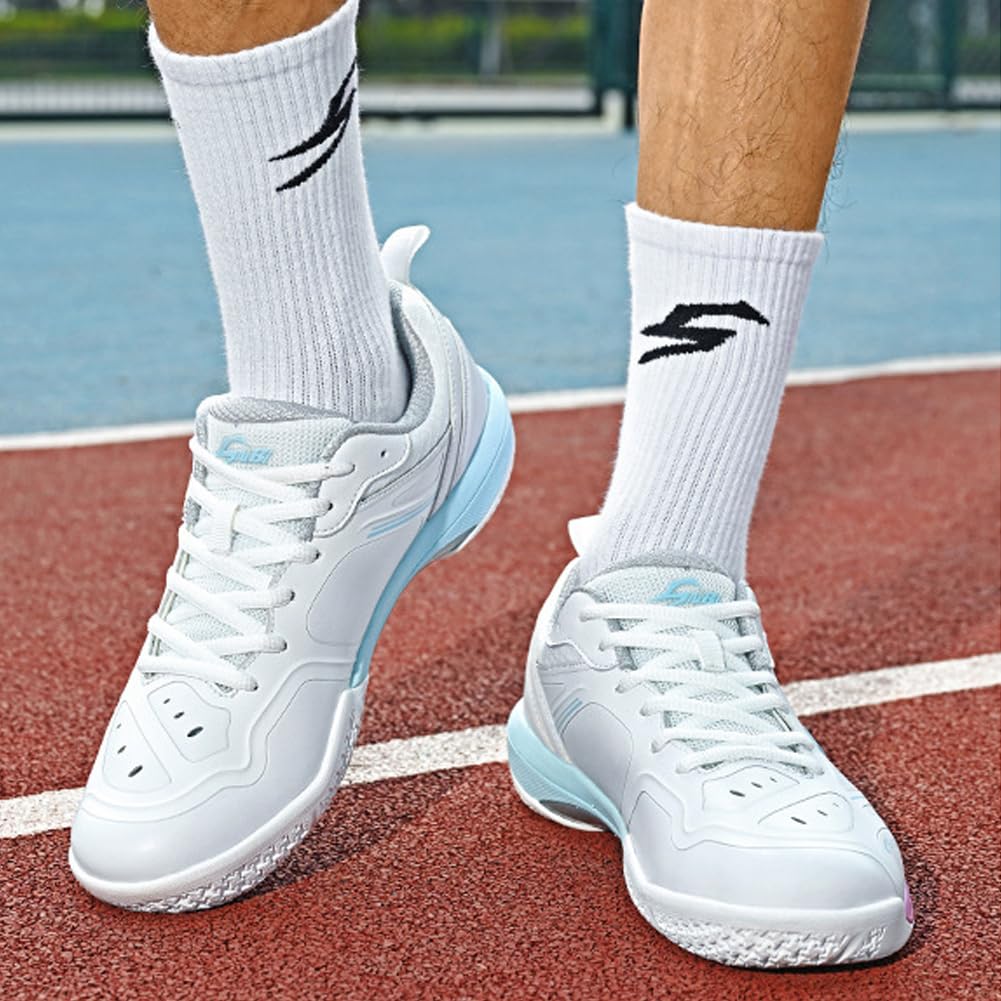 Zapatillas de bádminton Hombre Mujer Ligeras Transpirable Parte Superior Microfibra mediasuela EVA Placa Anti-torsión Suela Goma a Juego para Entrenamiento Diario