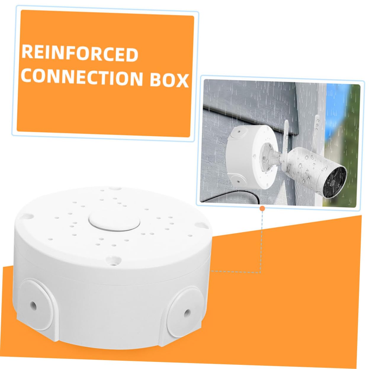 VILLCASE 5 Ensembles Boîte De Jonction Extérieure Pour Caméra De Boîte De Connexion Pour Dissimuler Les Câbles Pour Installation Extérieure Intérieure 2 Pièces * 5
