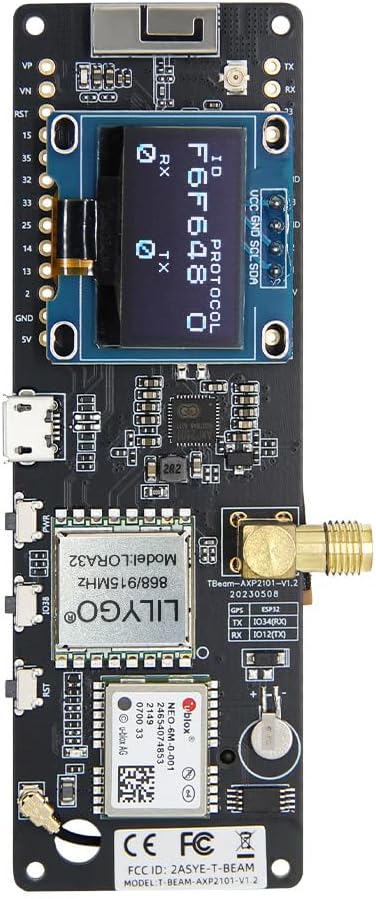 LILYGO T-Beam Meshtastic LORA32 915MHz ESP32 TTGO Development Board WiFi BLE CH9102F Chip Soldered OLED Module