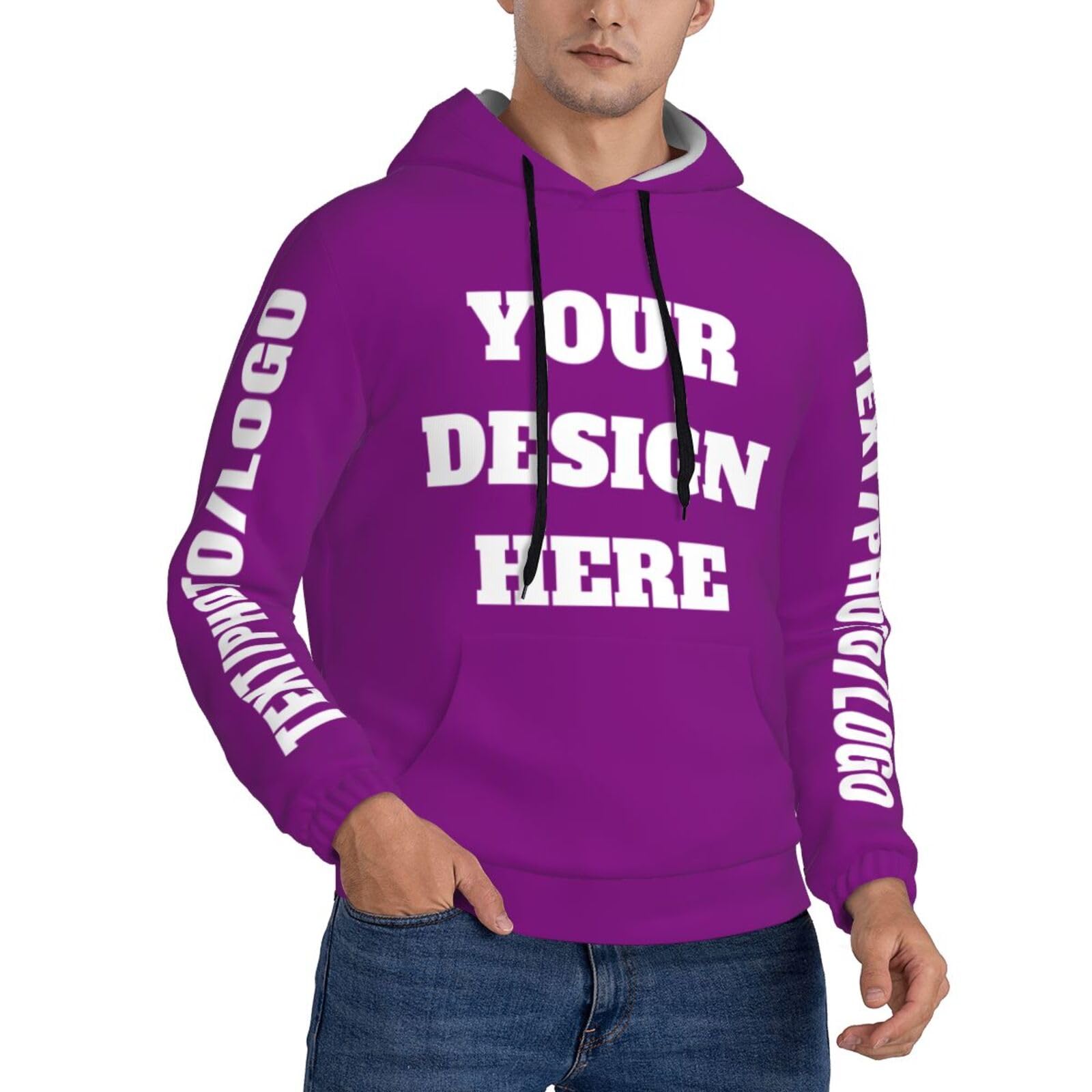 Custom Hoodies Design Your Own Personalized Hoodies For Men Women With Customized Text Picture Logo Front & Back