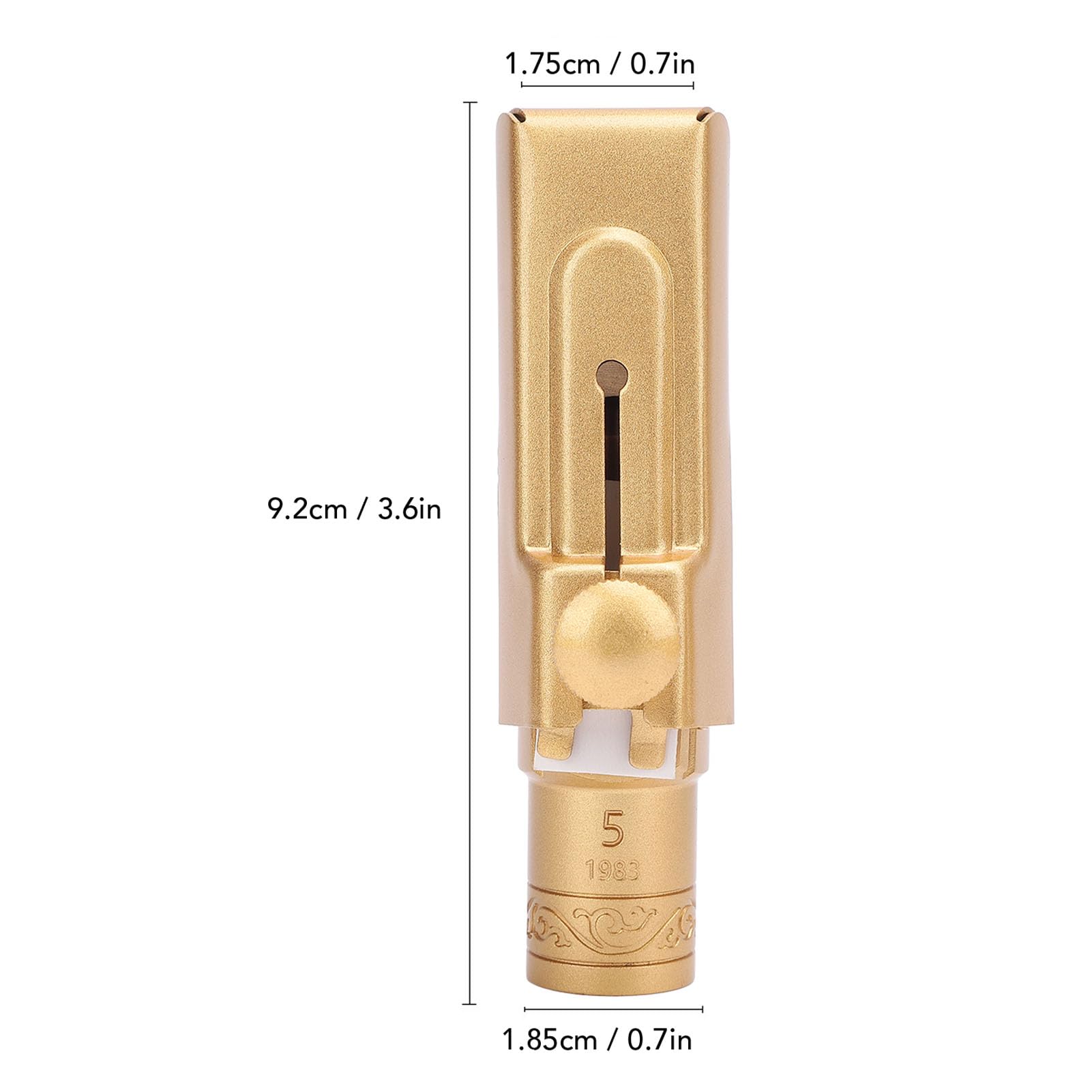 Tissting Altsaxophon Mundstück 5C Vergoldetes Messing Metall | Saxophon Mundstück für Fachleute Anfänger Musikinstrument Zubehör