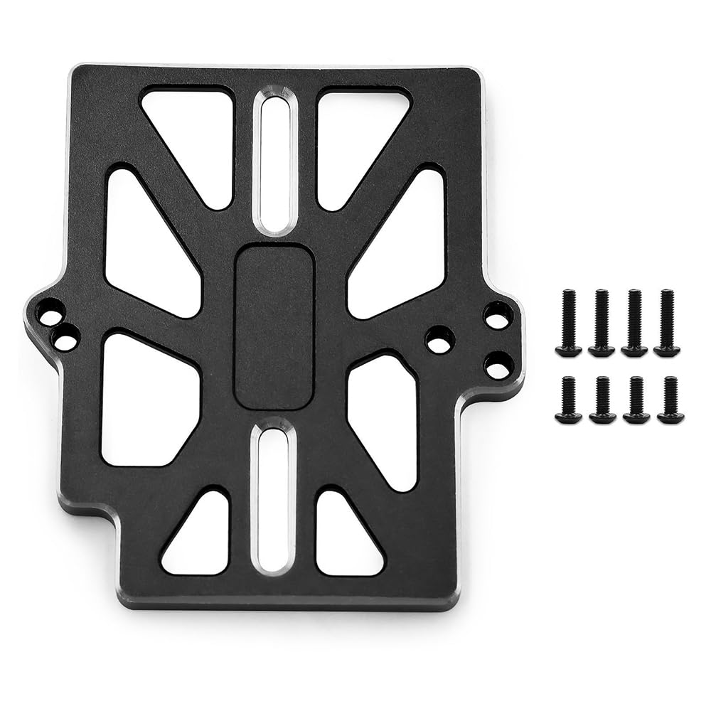 Aluminum Alloy ESC Mounting Plate for Traxxas Mini Maxx RC Car Upgraded Parts (Black)